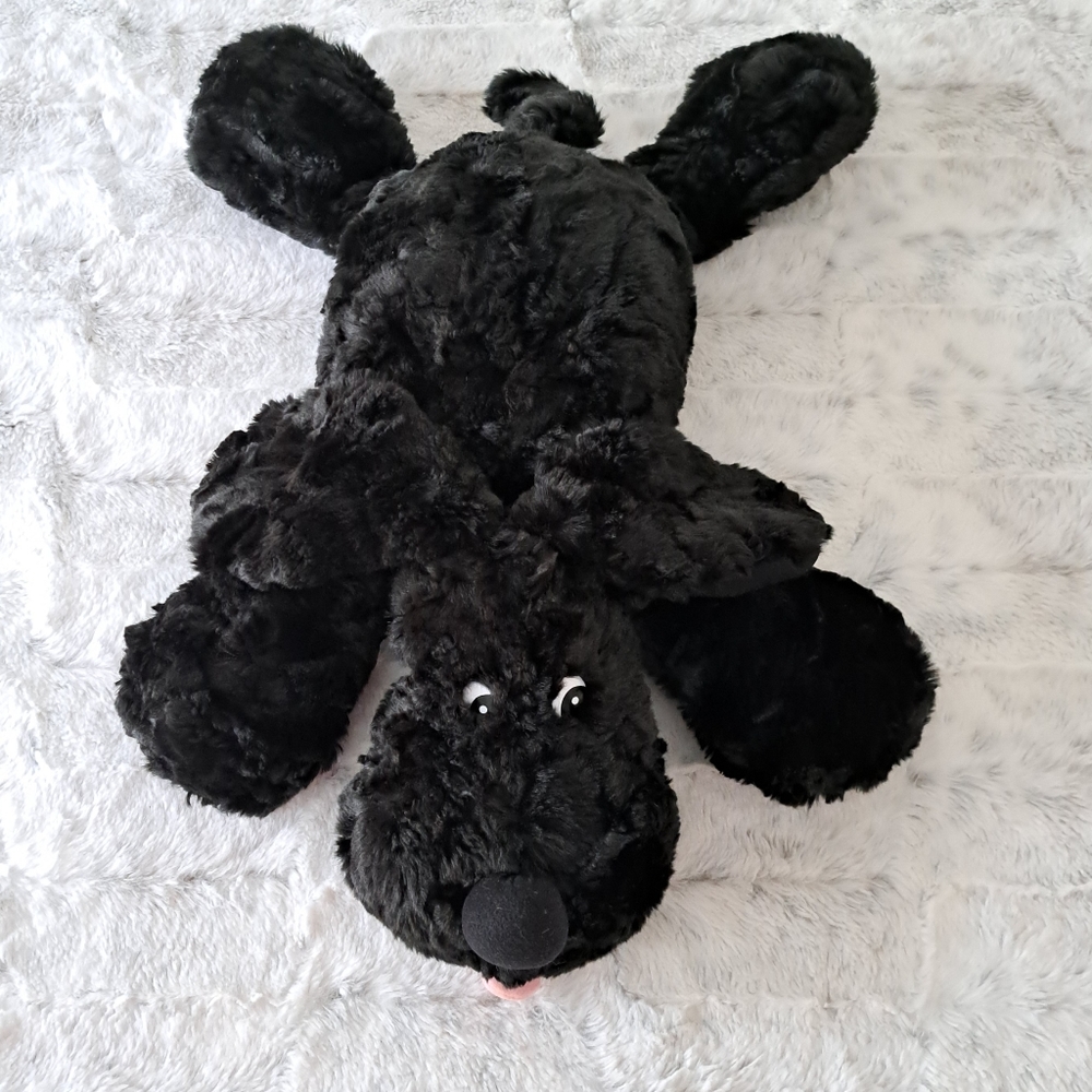 Chosun dog black Vintage 90s stuffed soft animal. 22inch